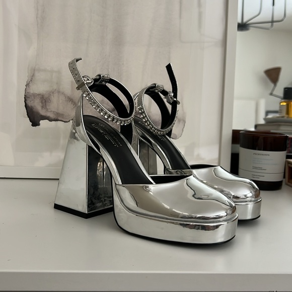 Call it Spring Silver Metallic Platform Shoes - Picture 2 of 5